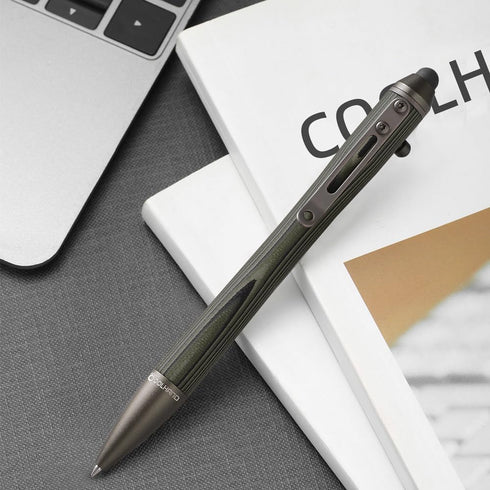 Cool Hand 5.7'' G10 5374-G Bolt Action Pens, EDC Ballpoint Ink Refillable, Stylus for Touch Screen, Body w/Pocket Clip