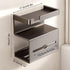 No Drill Toilet Paper Holder with Phone Shelf,Tissue Holder for Bathroom RVHome,Guest Toilet,Wall Mounted Toilet Paper