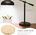 E27 E14 ORFOFE Solid Wood Round Table Lamp Base with Socket Lightweight Stable Wooden Lamp Base for Led Desk Light