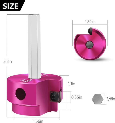 PVC Fitting Saver 1- -Inch Head, PVC Pipe Reamer with 3/8-Inch Hex Shaft for Plumbing Sch.40 PVC CPVC ABS Fitting