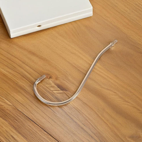 2Pcs 11.41X4.13X0.47In STOBOK Curved Lamp Rod Replacement Threaded Lamp Stem for Table and Floor Repair Lighting