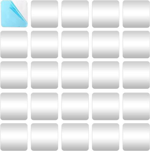 SynHHergyx Metal Plates for Magnetic Mounts 50 Pcs 1.18 x 1.18 in Square