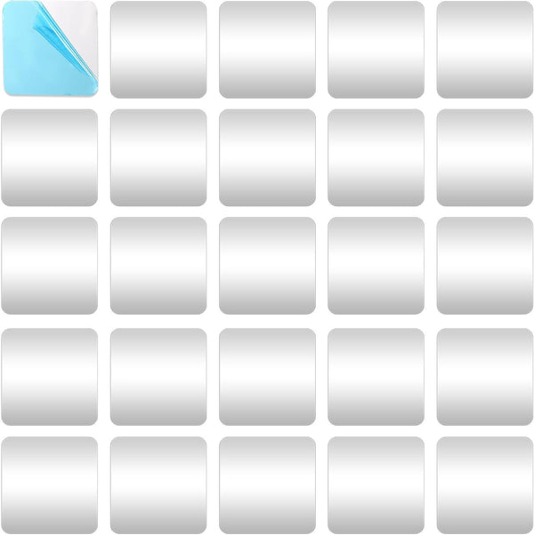 SynHHergyx Metal Plates for Magnetic Mounts 50 Pcs 1.18 x 1.18 in Square