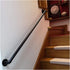ALDEPO 30-600Cm Non-Slip,10.8Ft/330Cm 1ft/ Grab Bars Handrail Wrought Iron, Industrial Pipe Matte Black Stair Railing