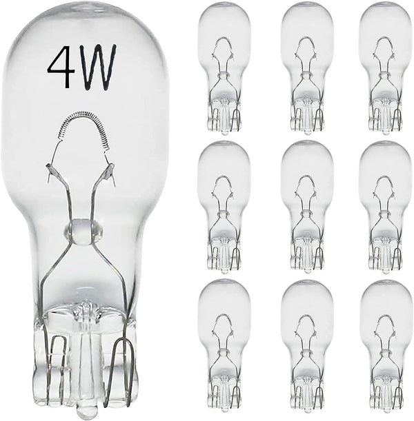 Diximus - 10 Pack Landscape Light Bulbs, Low Voltage T5 Malibu 4W Garden Bulbs, 12V Wedge Base