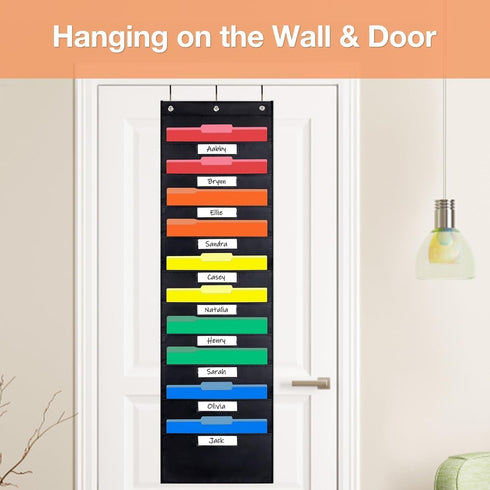 Opret 10 Pockets Storage Pocket Chart, Hanging Wall File Organizer for Classroom, Office, School Mailbox Organizer