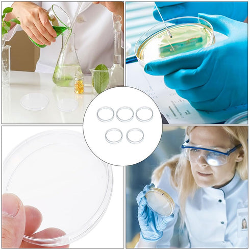 5Pcs Glass Petri Dishes, High Borosilicate Glass Cell Culture Dishes, Lab Supplies 60mm