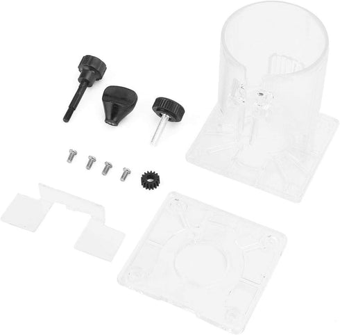 Woodworking Trimmer Router Transparent Plastic Base Power Tool Protective Accessory with Knob