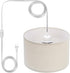 PATIKIL Plug in Pendant Light, 15Ft Rope Cord Hanging Lamp Fixture with