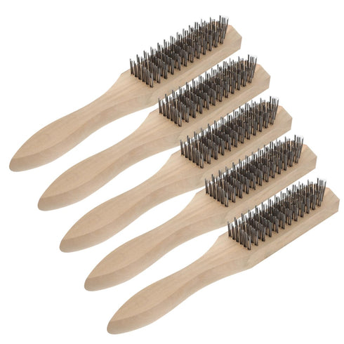 5 Pcs Wire Brush for Rust Removal, Heavy Duty Steel Wire Scratch