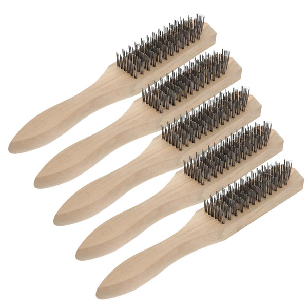 5 Pcs Wire Brush for Rust Removal, Heavy Duty Steel Wire Scratch