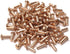 Biaungdo 1/8" Diameter Copper Round Head Solid Rivets Fasteners, 100 pcs, 5/16" L Shank