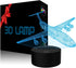 Airplane Night Light 3D Plane Illusion Lamp 7 Color Changing Touch Control