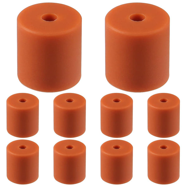 10Pcs 3D Printer Heatbed Silicone Leveling Column, 18mm Heatbed Parts, Solid Bed Mounts for CR-10 Ender 3 (Brown, 18mm)