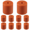10Pcs 3D Printer Heatbed Silicone Leveling Column, 18mm Heatbed Parts, Solid Bed Mounts for CR-10 Ender 3 (Brown, 18mm)