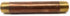 Metal Magery Brass Long Nipple, 3/4" X 3/4", 6" Length Male NPT Pipe Fitting for Plumbing
