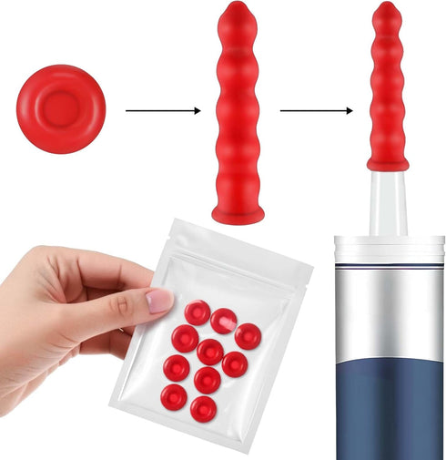 Zonon 100 Pieces Caulk Cap, Caulk Saver Finishing Tool Tube Covers for Sealing and Preserving, Red