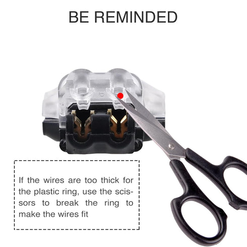 Brightfour T Tap Wire Connectors for 14-18 AWG Wires, No Wire Stripping 3 Way Combo, 12 Pack