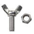 6 Pcs M8 1.25x20mm Stainless Steel Butterfly Screws with 6 Pcs Nuts, Hand Tighten Toolless Adjust Bolt