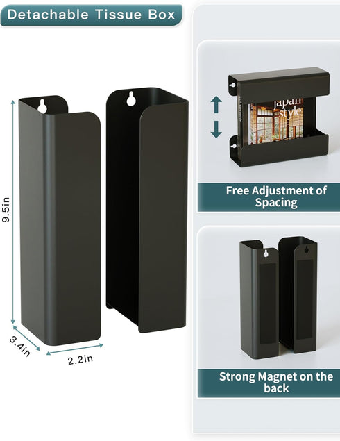 Magnetic Glove Box Holder, Wall Mount Tissue Box Holder, Magnetic Disposable Glove Tissue Dispenser for Kitchen