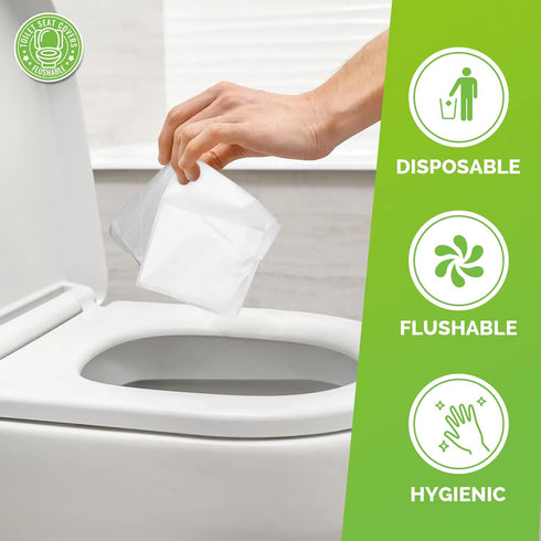 YGDZ Toilet Seat Covers Disposable, 110pcs Flushable Travel Covers for Adults and Kids, Travel Essential