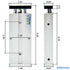 TAILONZ PNEUMATIC 10mm Bore 75mm Stroke Double-Rod Double-Acting Aluminum Pneumatic Air Cylinder TN10-75