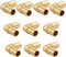1/2" Lead-Free Brass Barb Crimp Pipe Fitting 90 Degree Elbow (Pack of 10) PEX 1/2 Inch Fittings
