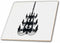 3dRose Black Chandelier and Grey Chevron 8 Inch Ceramic Tile