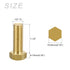Hex Head Screw Bolt (1/2-13x1-1/2"), 2Pcs Brass Fully Threaded Solid Hex Bolts for Machinery Repair