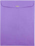 JAM PAPER 9 x 12 Colored Envelopes with Clasp Closure, Violet Purple Recycled, 25/Pack