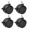 HOWDIA 2 Inch Nylon Plastic Replacement Caster Swivel Furniture Wheels with Brake (4 Pack)
