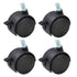 HOWDIA 2 Inch Nylon Plastic Replacement Caster Swivel Furniture Wheels with Brake (4 Pack)