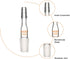 XCD Glass Straight Inlet Adapter, Lab Glass Adapter with 14/20 Male Joint and 10 mm Hose Connection for Laboratory Use