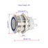 Latching Push Button Switch 36V Waterproof Stainless Steel Metal 3/4" Mounting Hole Blue LED SPST Switch for Electrical Equipment, 2 Pcs, Flat Round