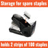 MAX MXBHD10FL3BK Flat Clinch Mini Stapler - 1 Each, Black, 2.6"x1.1"x3.3"