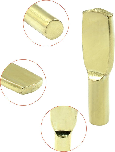Piutouyar 6mm 30 Closet Shelf Pegs Pins, Pcs Spoon Shape Shelf Support Pins, Metal Cabinet Shelf Bracket Pegs Shelf