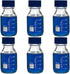 Karter Scientific 250ml Glass Round Media Storage Bottles, Borosilicate Glass with GL45 Screw Cap, Case of 6
