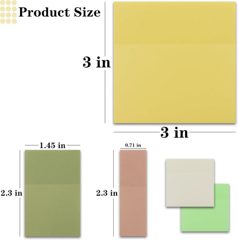 Transparent Sticky Notes, 3"x3" Clear Waterproof Note Pads for Books Annotation