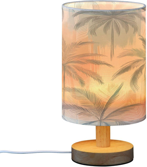 Abstract Palm Tree Table Lamp with USB Port - Ideal for Nightstands
