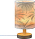 Abstract Palm Tree Table Lamp with USB Port - Ideal for Nightstands