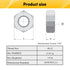 Mriuuod 100pcs #8-32 11/32" 1/8" 304 8-32 Hex Nuts, Width, Height, Stainless Steel, Hex Drive, UNC Small Nuts