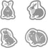 Midori 43358006 Etching Clips, Rabbit Pattern