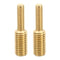 PATIKIL M6x20mm to M10x20mm Double End Threaded Stud Screw Bolt, 2 Pack Brass Rod Bolts for Furniture Fastener