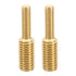 PATIKIL M6x20mm to M10x20mm Double End Threaded Stud Screw Bolt, 2 Pack Brass Rod Bolts for Furniture Fastener