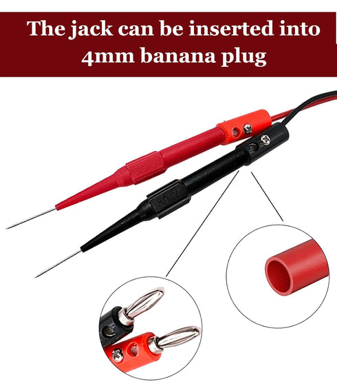 Extra-Thin Multimeter Test Leads, 0.7mm Probes, Circuit Tester Probe Pins, Non-Destructive Insulation Wire Piercing Lead