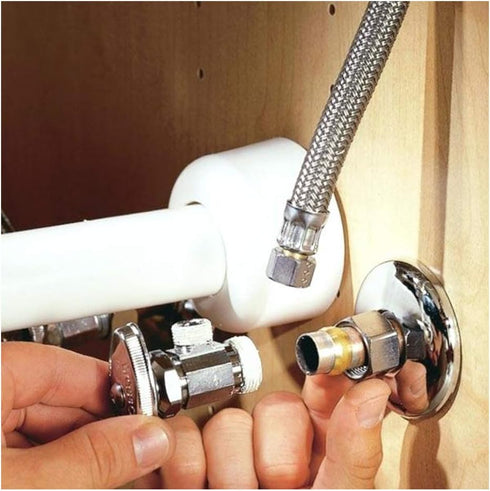 Highcraft CNCT2471 Braided Faucet Connector, Female Compression Fitting, 24 In, Stainless Steel