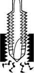 Champion Cutting Tool Brute Platinum XL22-1/4-28 Heavy Duty Spiral Point Tap - Individual Pack, MADE IN USA