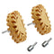 4 Geared Rubber Disc Pneumatic Rubber Wheel with Drilling Adaptor (0.78in Thickness, 2pc)