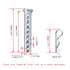 4-20Pack Multi-Hole Porous Eye Pins, Clevis Pins Adjustable Clevis Pins Kit, Fastener for Farming Machine Air Cool