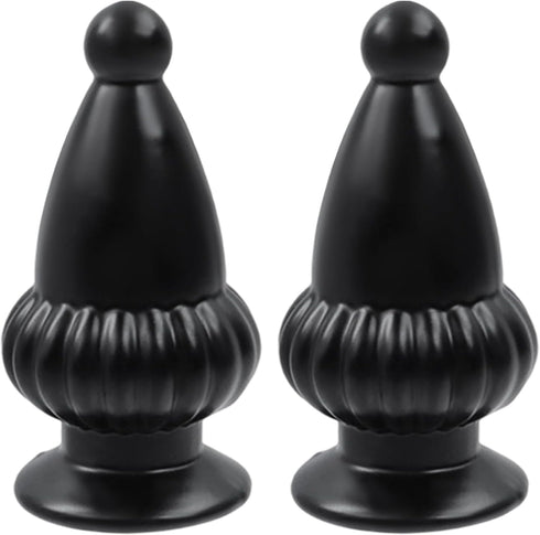 KUMGROT 1.81 Inch Lamp Shade Nut, M10x 1MM Black Aluminum Alloy Lamp